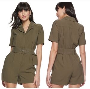Nine West Women’s Large Olive Shorts Romper Playsuit